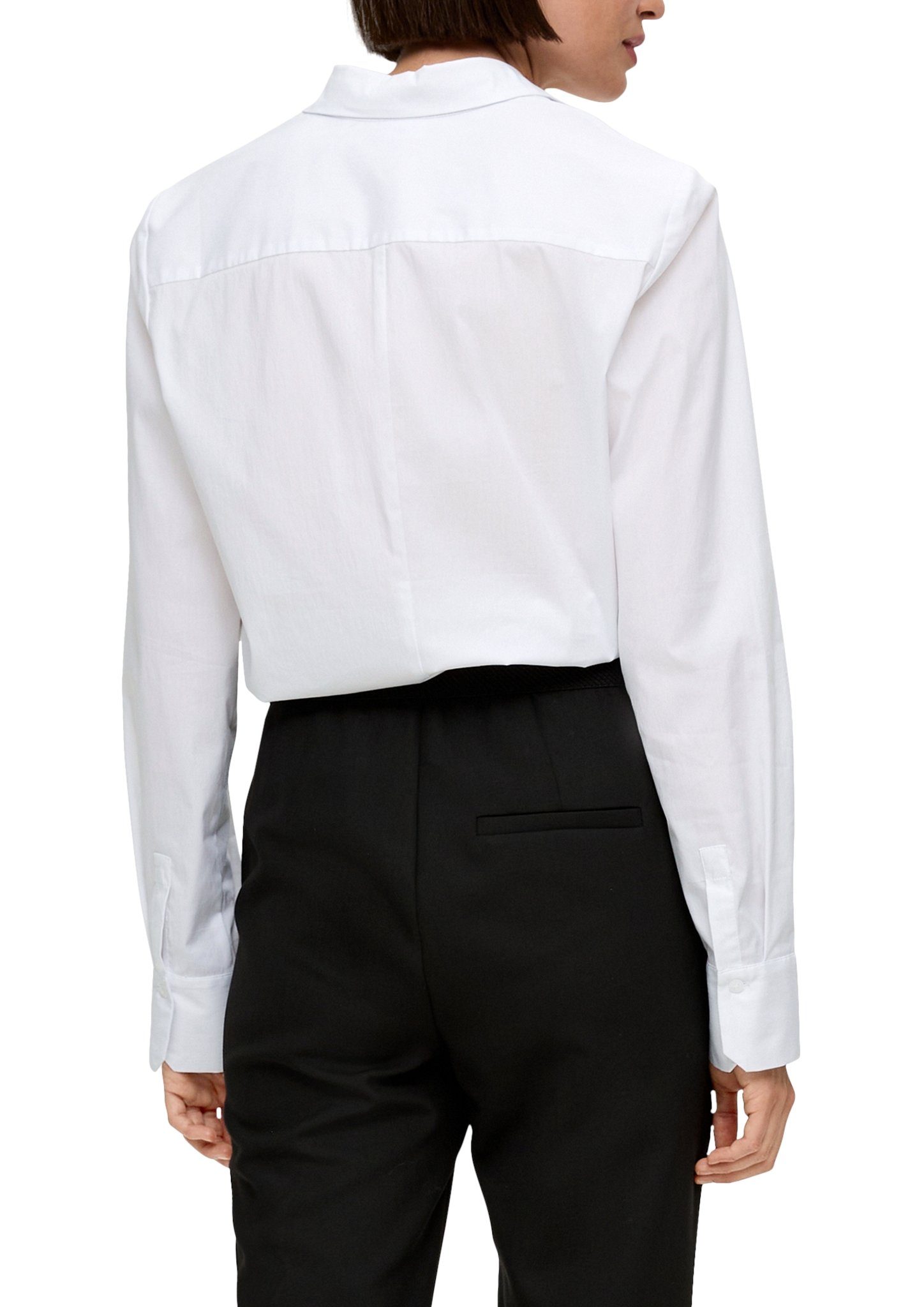 s.Oliver BLACK LABEL Klassische Bluse mit Knopfleiste white verdeckter
