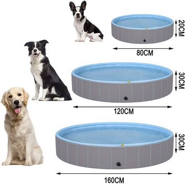 EUGAD Hundepool, (1-tlg), Planschbecken für kleine Hunde, faltbar, Rutschfest