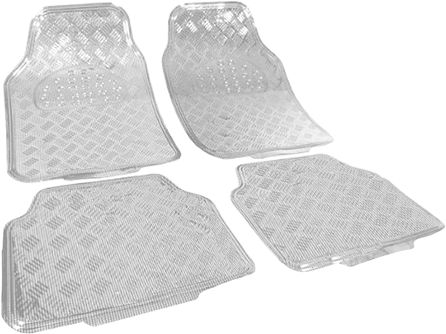 Woltu Fußmatte, Universal Auto Fußmatten 4-teilig Alu Chrom Optik günstig online kaufen