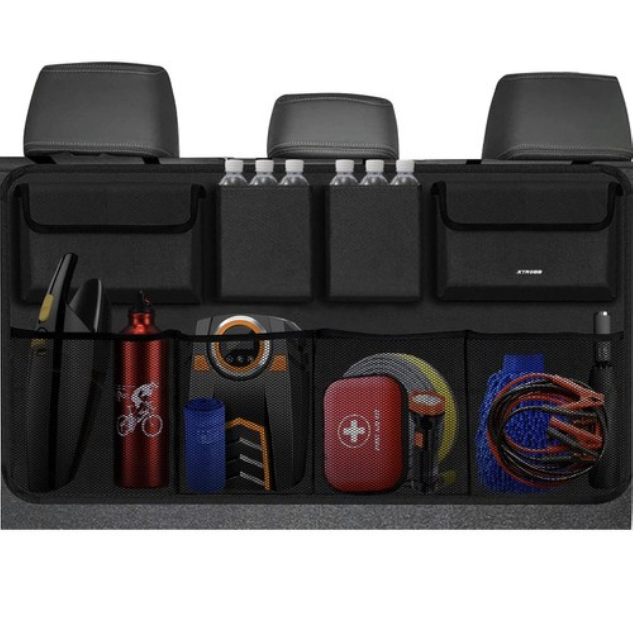 XTROBB Rücksitzorganizer Auto Rücksitz Organizer 8 Taschen wasserdicht (Organizer-Set mit mehreren Fächern, Auto Organizer 8 Taschen – Rücksitz, Kofferraum, wasserdicht), 8 Taschen, wasserdicht, faltbar, schmutzabweisend, Sitzschutz