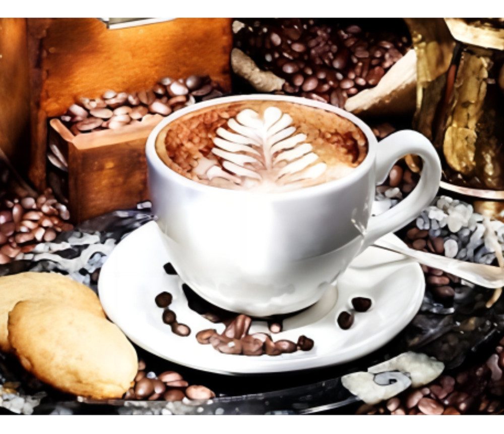 Rötting Design Malen nach Zahlen Diamond Painting Set 5d DIY Motiv Kaffeeta günstig online kaufen