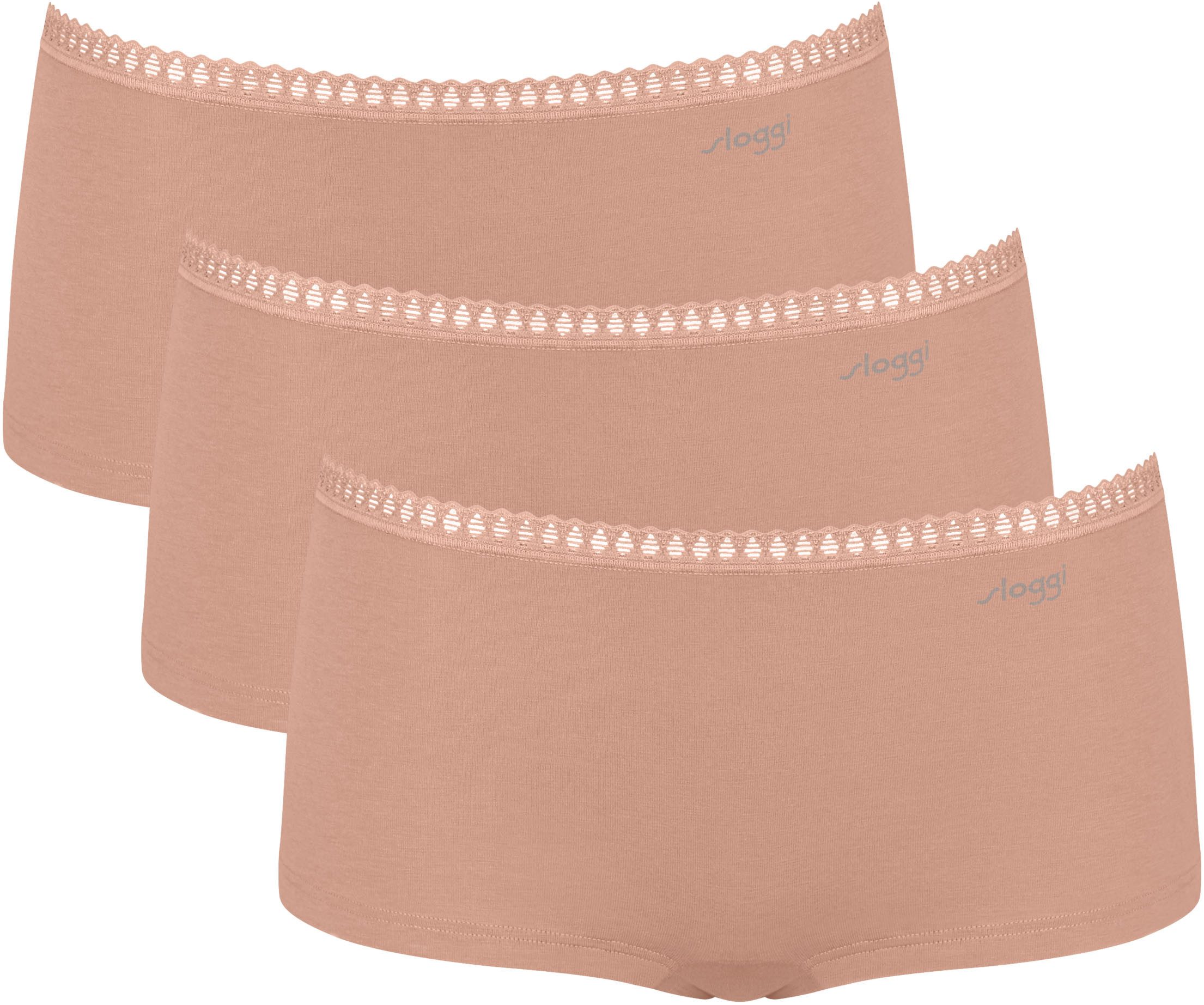 sloggi Retro Pants GO Crush (3er Pack) Spitzendetails, Multipack, Baumwollm günstig online kaufen