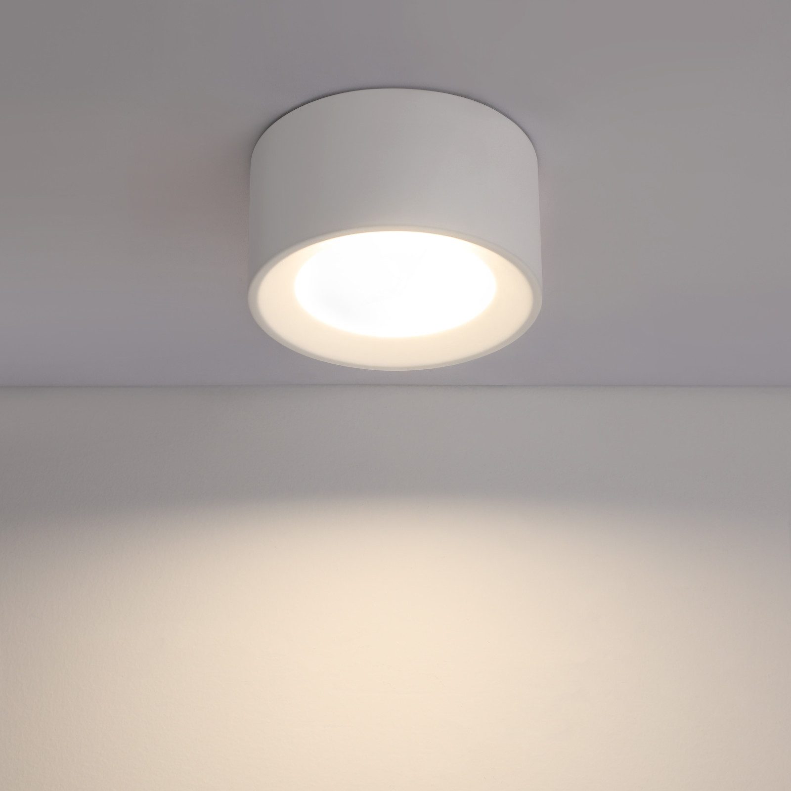 ZMH Aufbauleuchte Weiß GU10 Deckenstrahler aus Gips Modern klein ür Küche Wohnzimmer, Einfache Installation, ohne Leuchtmittel, Modern klein Deckenlampe Max.40W für Kunstausstellung Flur