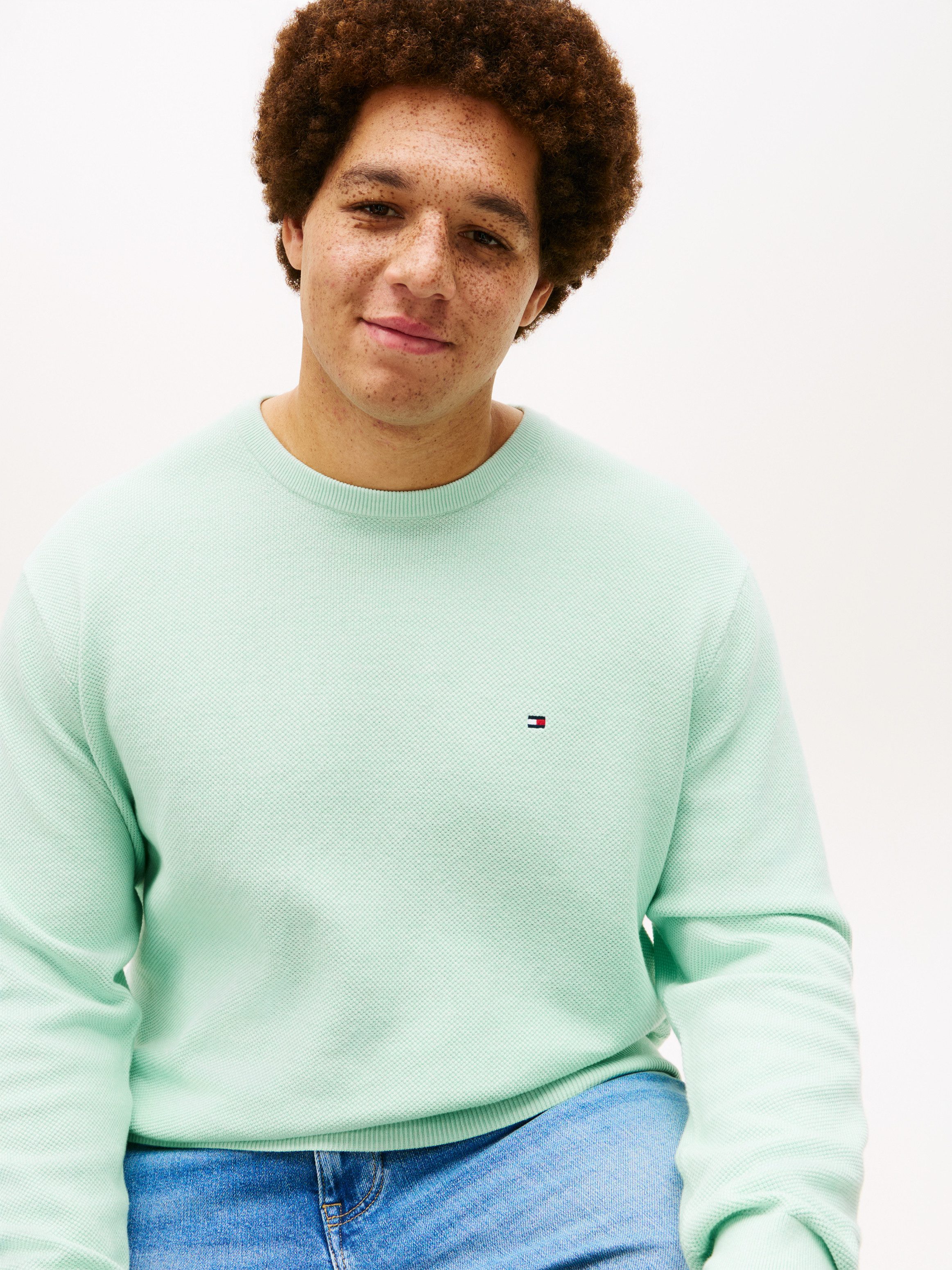 Tommy Hilfiger Big & Tall Rundhalspullover ESSENTIAL STRUCTURE CREW NECK Große Größen, regular fit