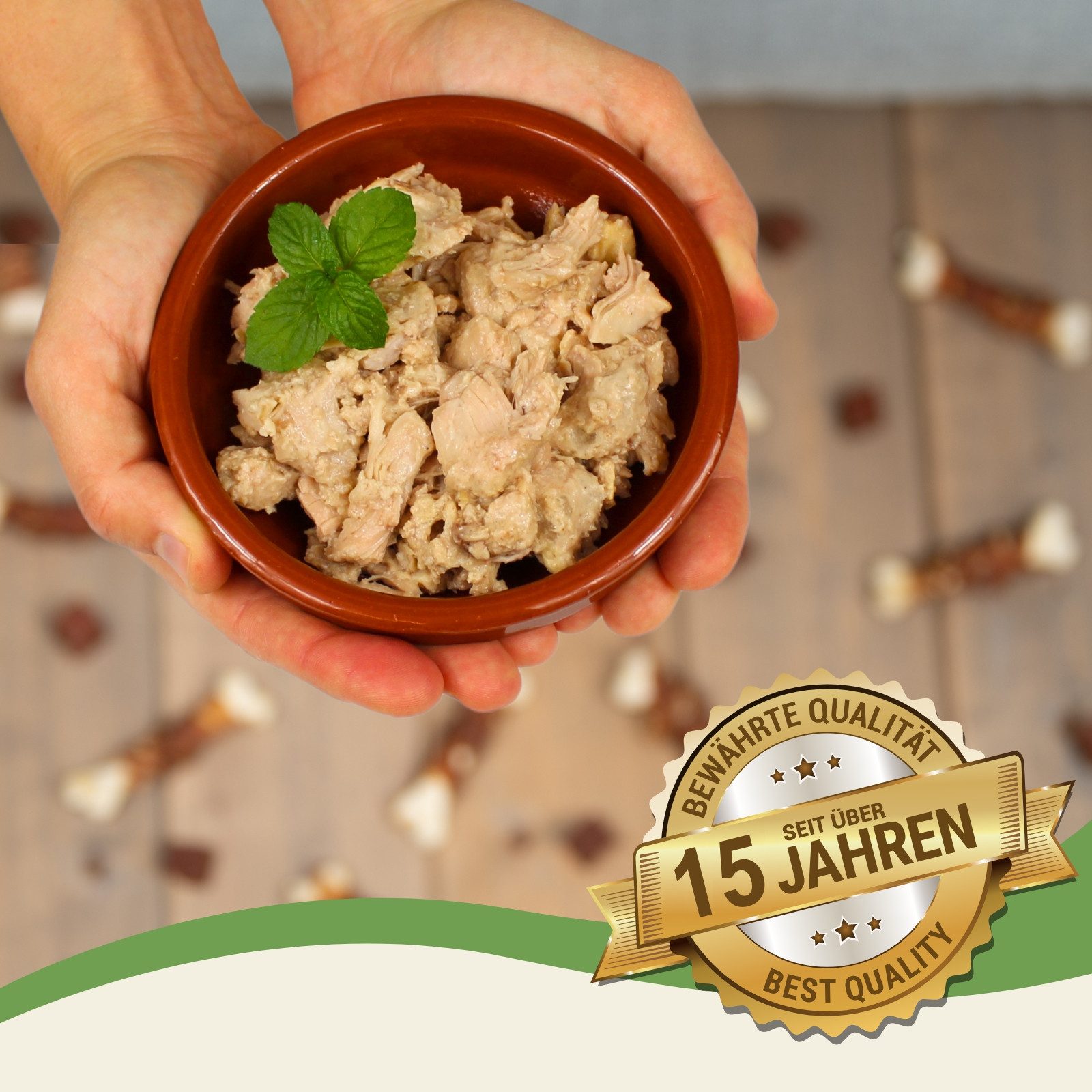 Lecker.Pet 6 x 400 g Lecker.Pet® Leo's 100 % Hühnermuskelfleisch Nassfutter Huhn, Ergänzungsfutter für: Katze