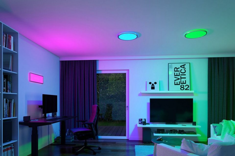 Paulmann LED Panel Atria Shine, LED fest integriert, Lichtpanel zur  flächigen Beleuchtung an Wand und Decke