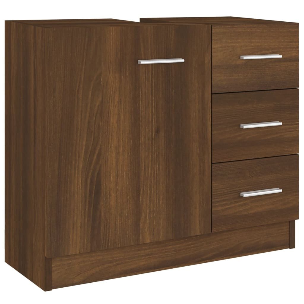 vidaXL Waschbeckenunterschrank Waschbeckenschrank Braun Eichen-Optik 63x30x günstig online kaufen