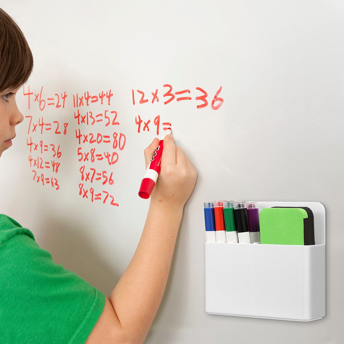 Fintie Magnettafel Stifthalter Magnetisch, Trocken Abwischbarer Markerhalterung, für Whiteboard Magnettafel Kühlschrank, metallische Oberflächen Marker – Bild 4 von 5