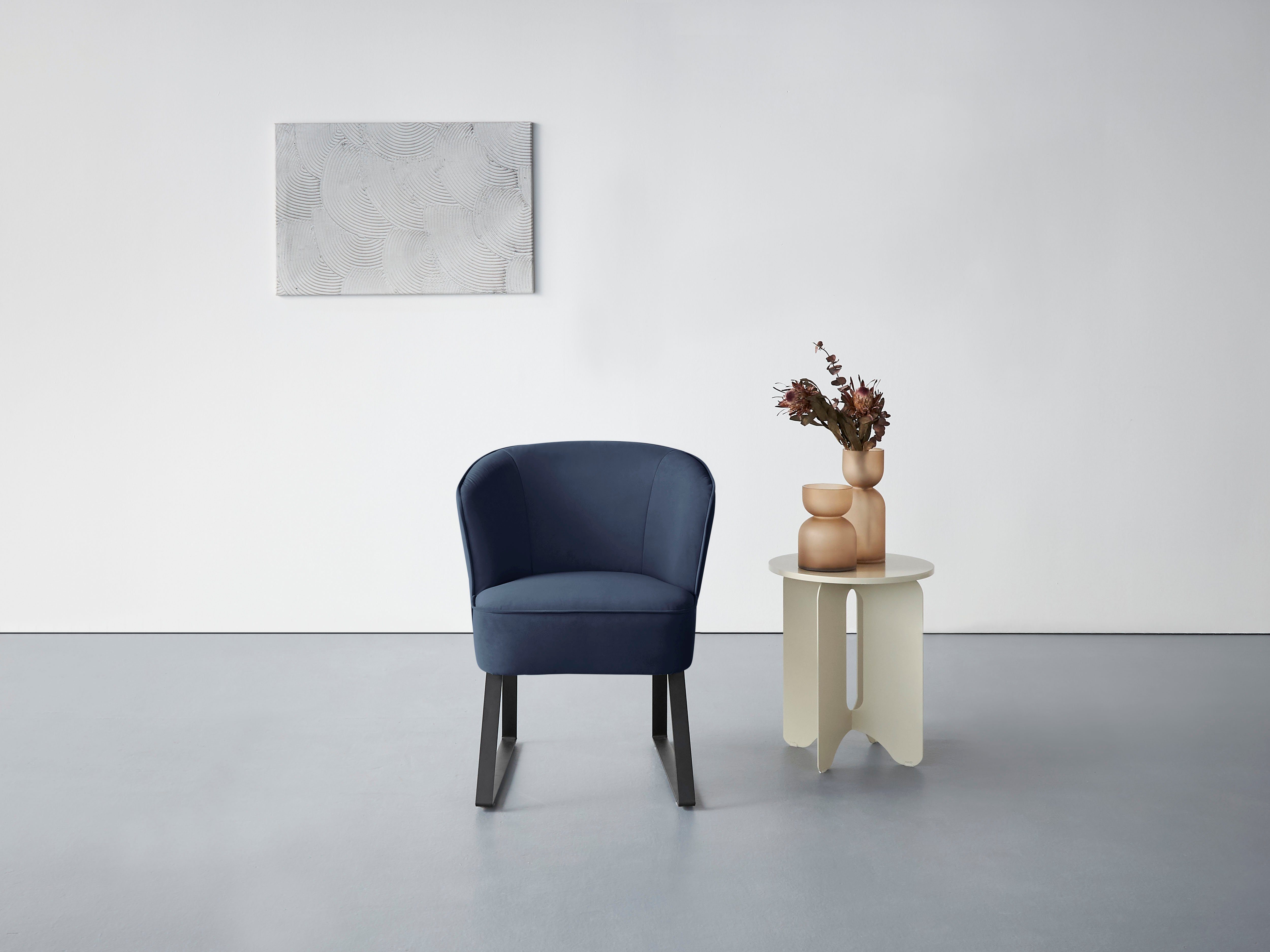 Bezug sofa Stck. fashion Metallfüßen, 1 und verschiedenen exxpo Qualitäten, Keder Americano, - mit Sessel in