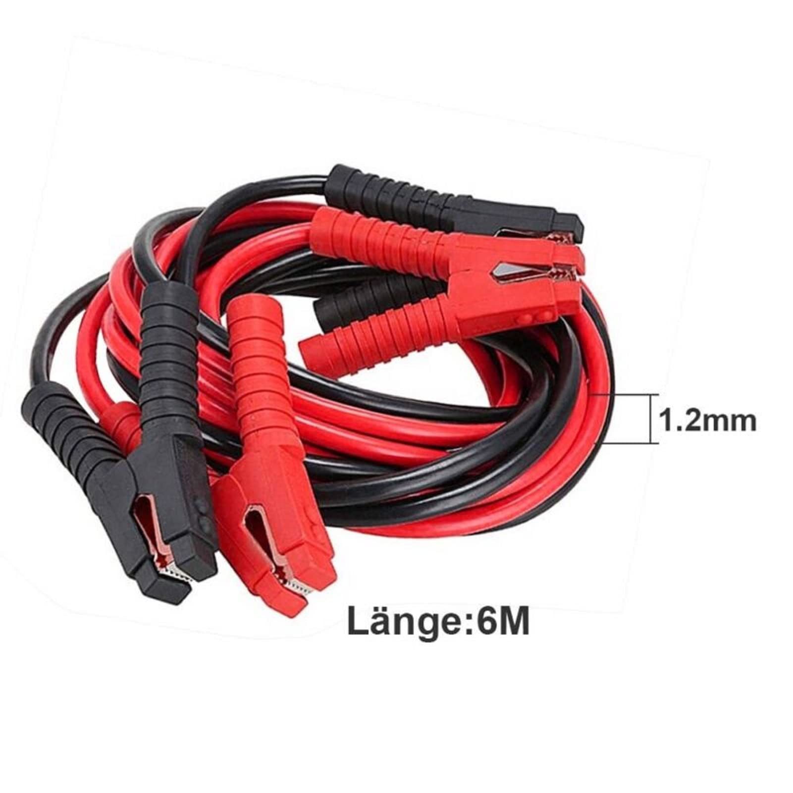 Youyijia 2 x 6m Starthilfekabel 12 Volt/24 Volt 1500 Amp Überbrückungskabel Starthilfekabel