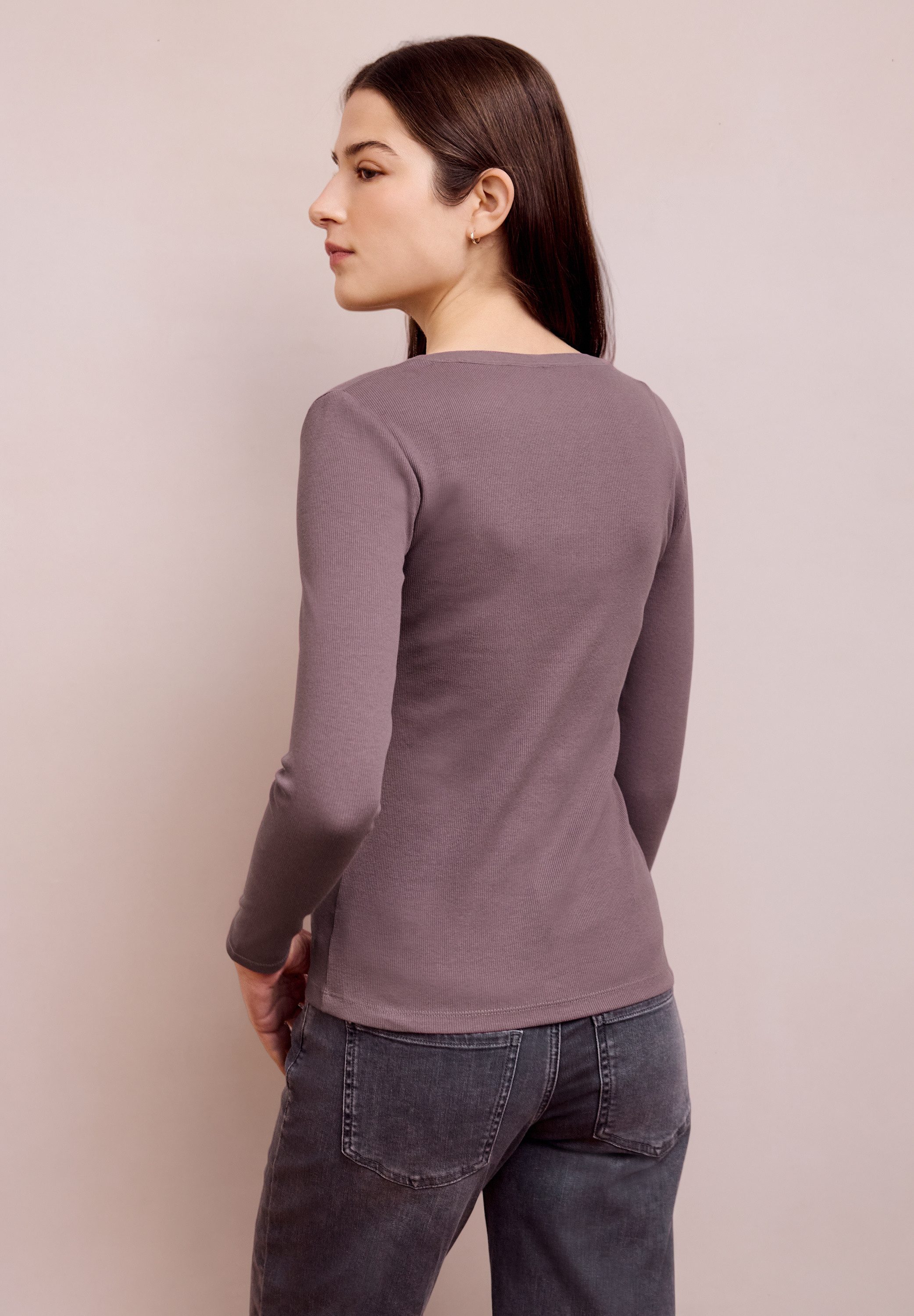 STREET ONE STUDIO Rundhalsshirt im soften Baumwoll-Mix – Bild 3 von 5