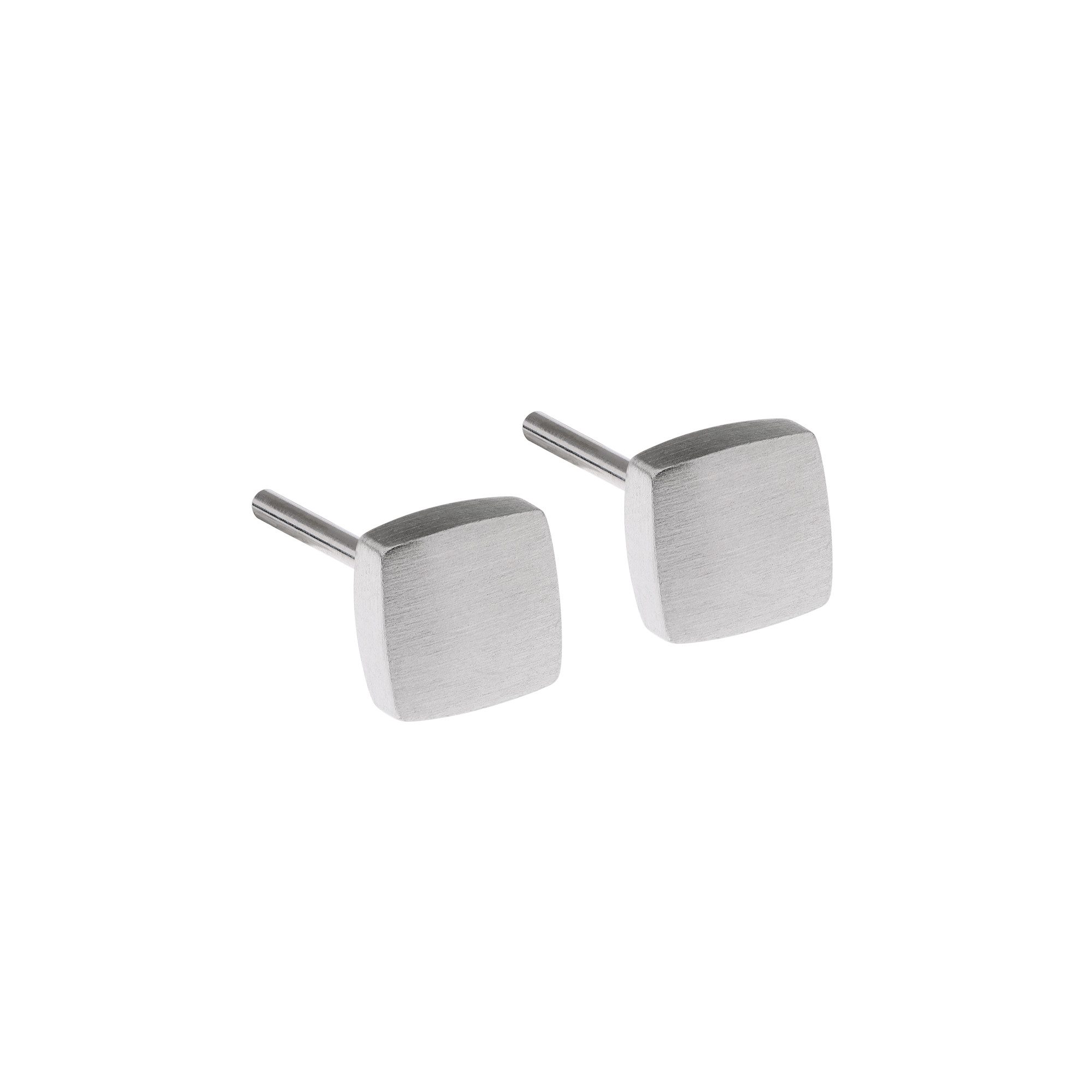 Ernstes Design Ohrring-Set Ernstes Design Ohrstecker E431 Quadrat Edelstahl matt