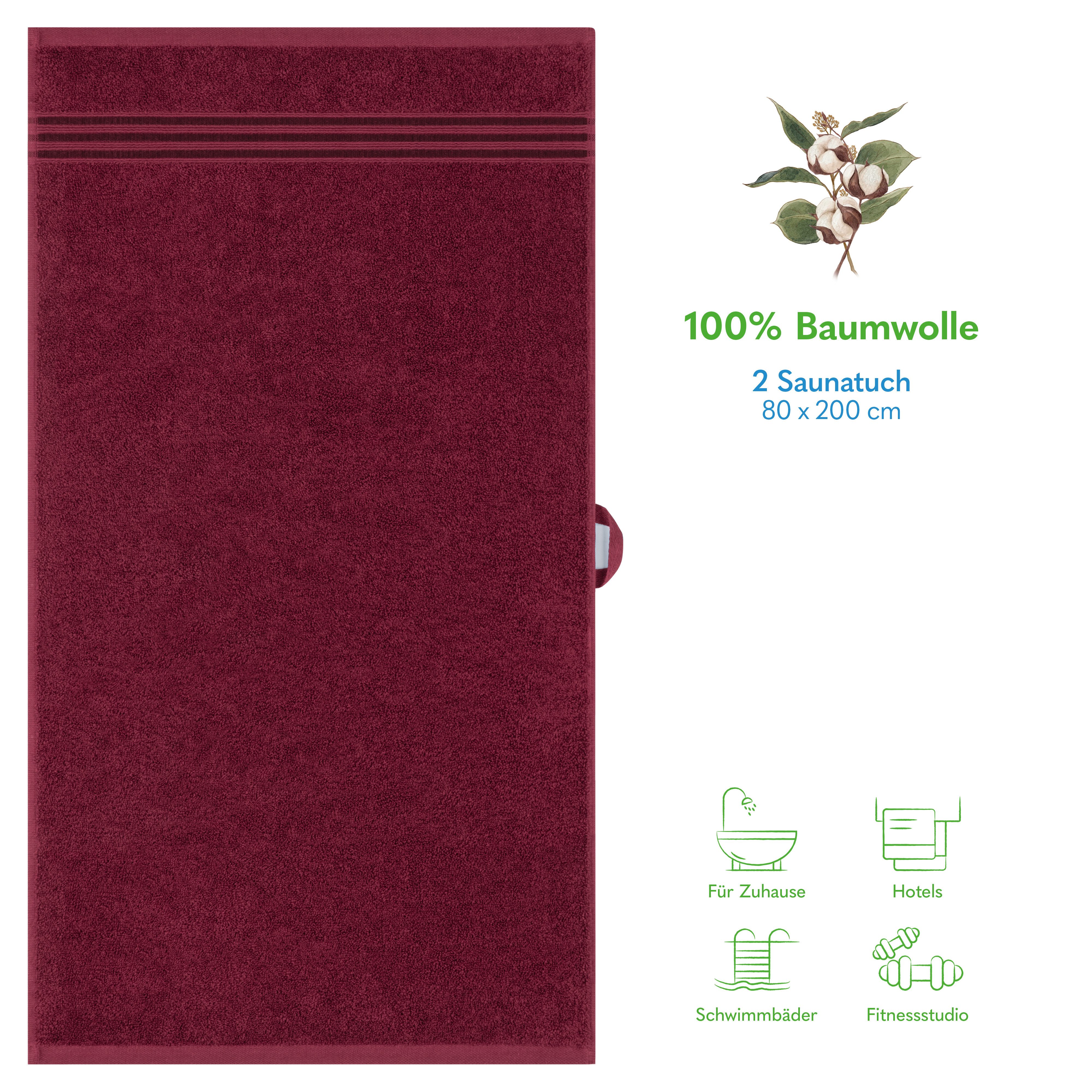HAMMETEX Saunatuch Hammetex 2er Set extra große Saunatücher, Frottier (Packung, 2-St), 100% Baumwolle – Weich & Saugfähig – Luxuriöse Große Spa-Badetücher