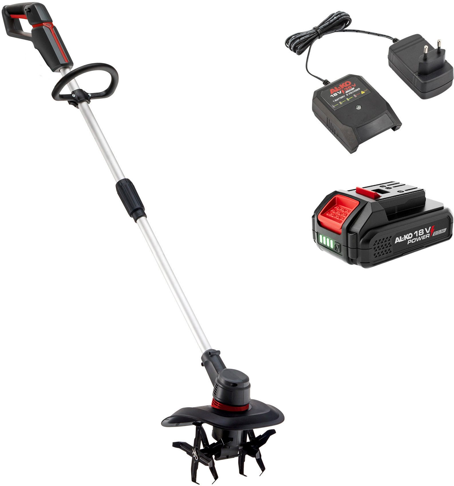 AL-KO Akku-Motorhacke TLD 1820 SET, 20 cm Arbeitsbreite, inkl. 2,5 Ah Li-Ion 18 V / 36 V Akku und Ladegerät