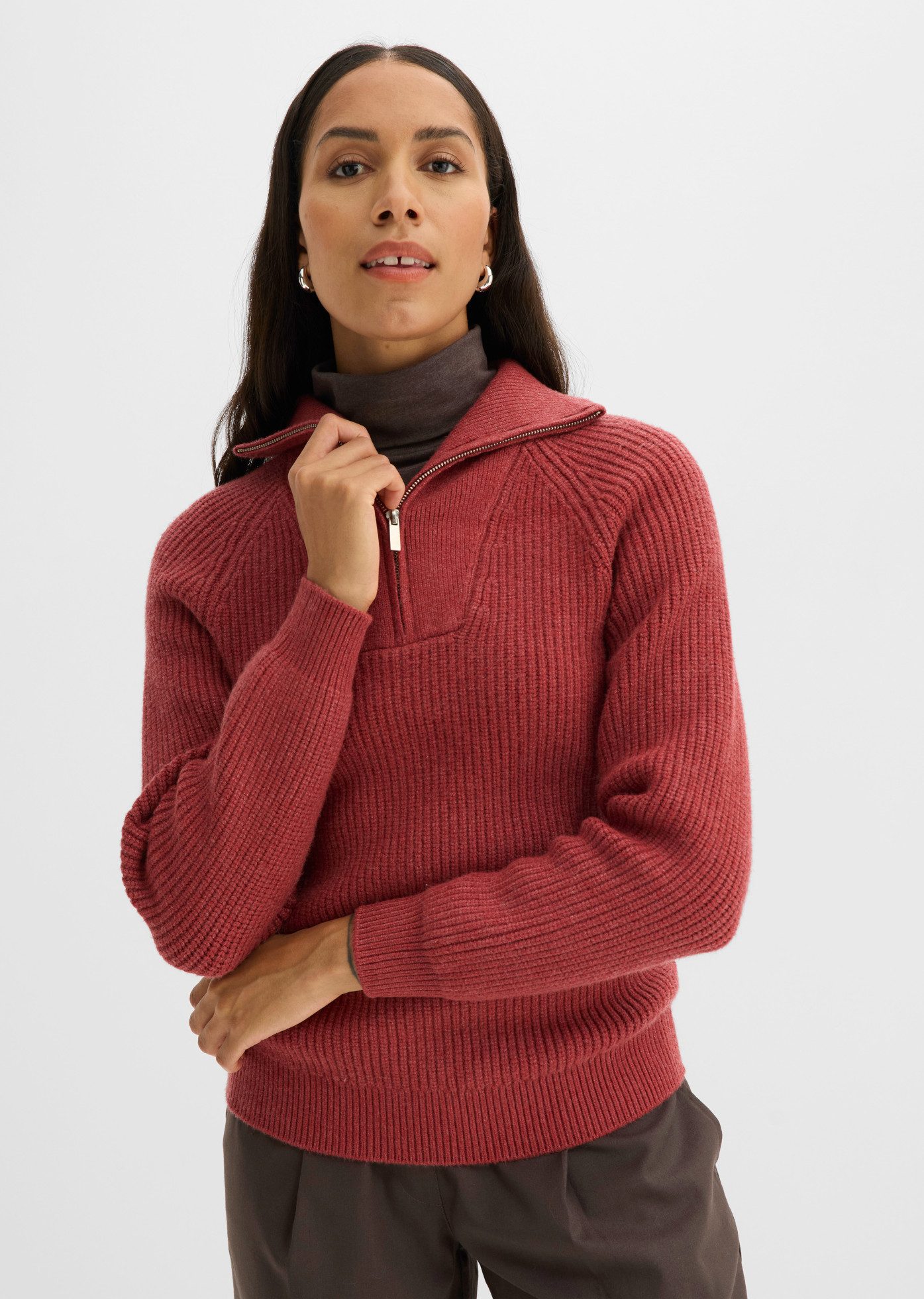 bonprix Troyer mit Umlegekragen, bequeme Passform, locker geschnitten, im Casual-Stil