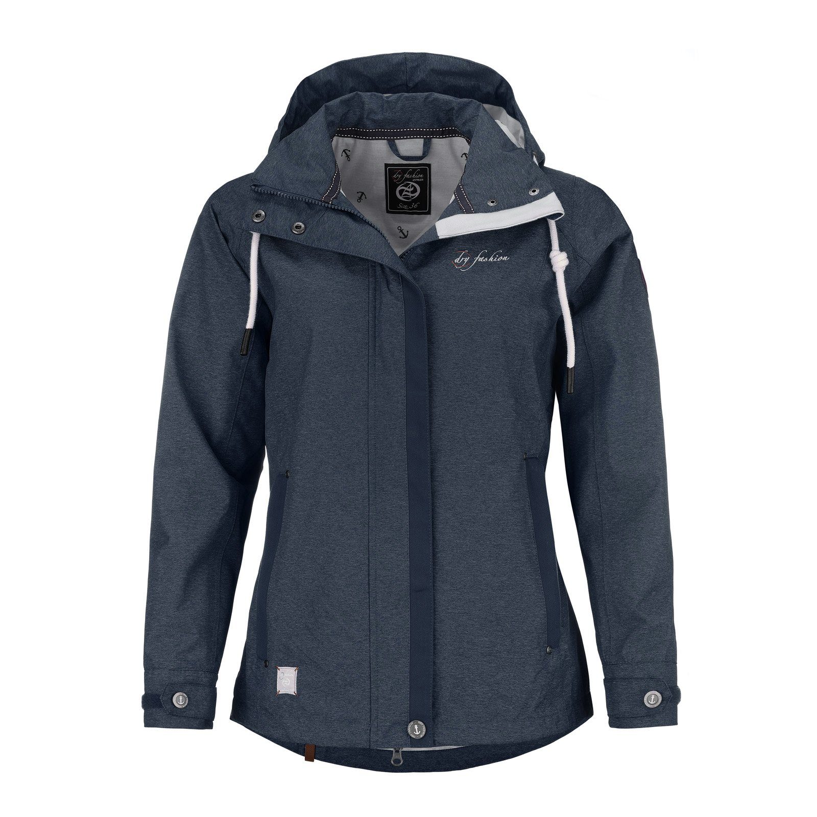 Dry Fashion Funktionsjacke Damen Jacke Greetsiel mit abnehmbarer Kapuze - wasserdicht winddicht