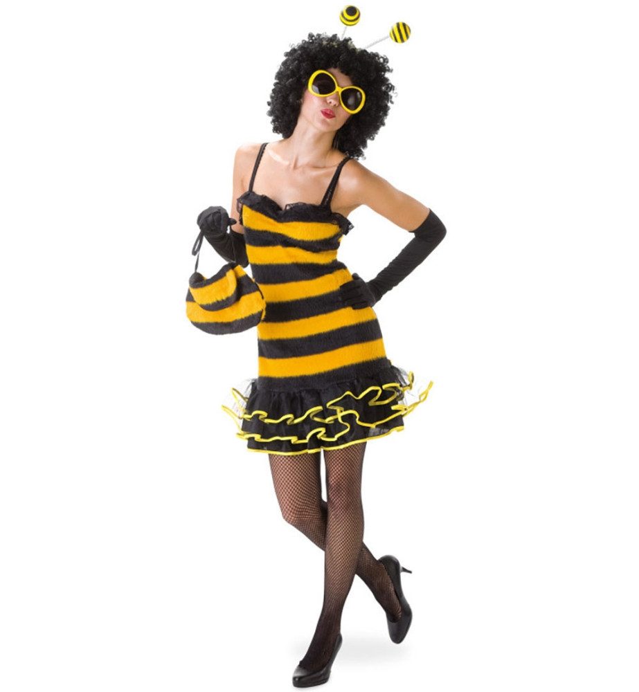 Fries Kostüm Kostüm Damen Bienen Kostüm Träger Kleid Karneval Halloween günstig online kaufen