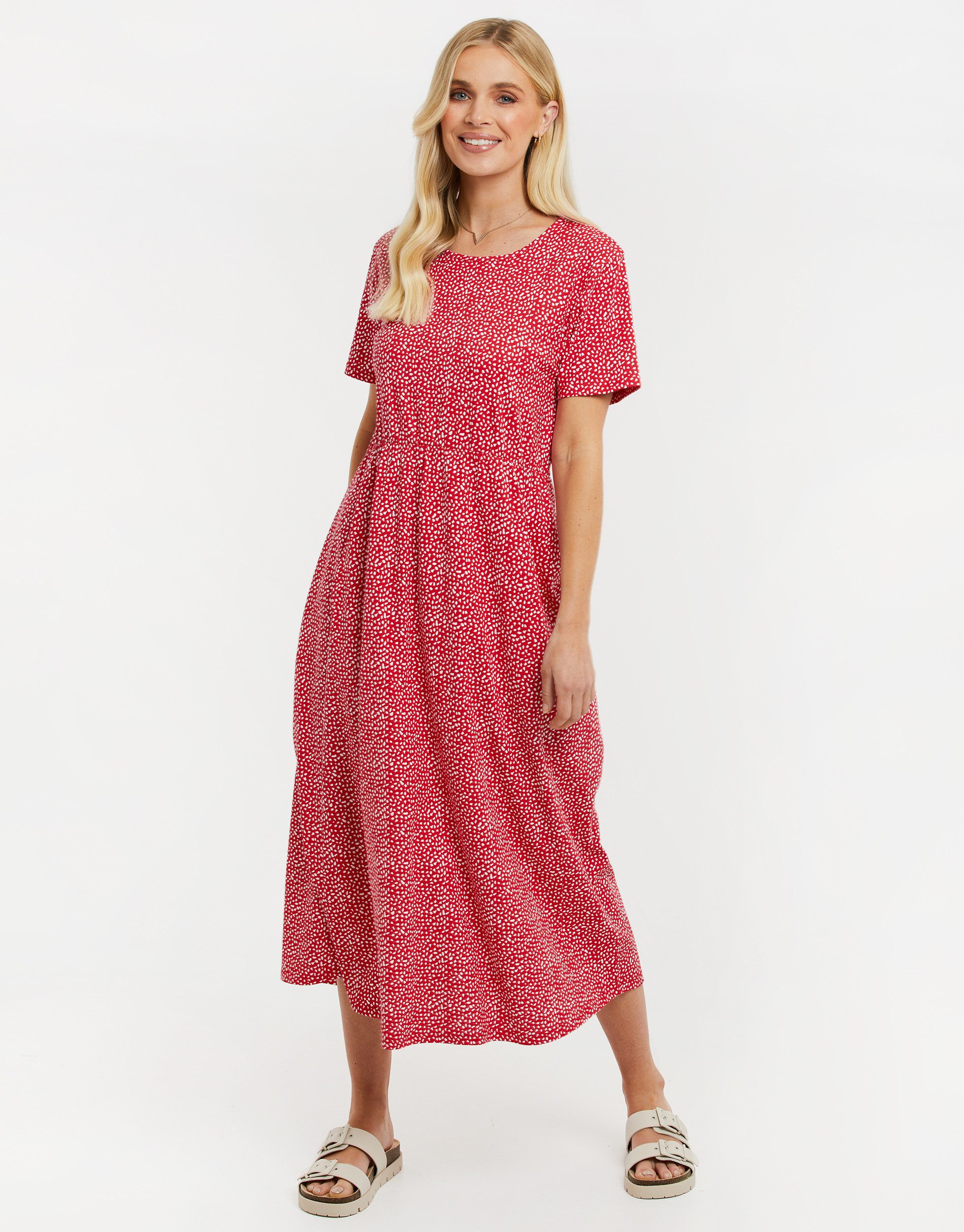 Threadbare Jerseykleid THB Danni Smock Midi Dress W/Pockets (1-tlg) mit kur günstig online kaufen