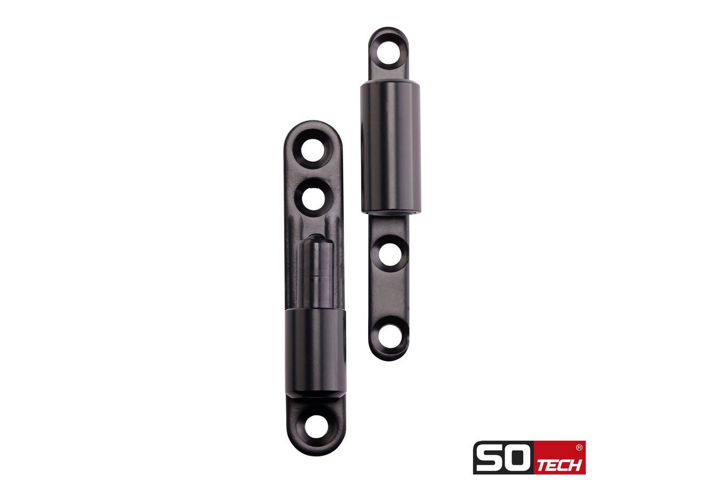 Thumbnail - SO-TECH® Türbeschlag Renovierband Türband 15 x 83 mm Scharnier aus Stahl (10 St), für Innentüren zum Aufschrauben, schwa...
