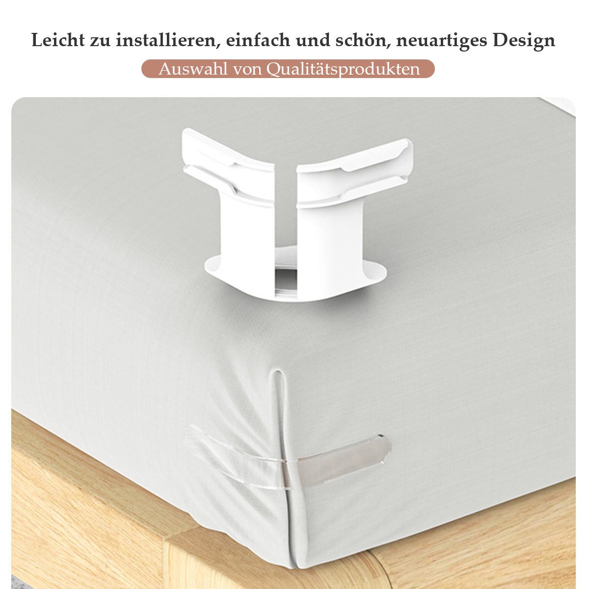 Refttenw Spannbettlaken Spannbettlakenhalter für Ecken, 4er günstig online kaufen