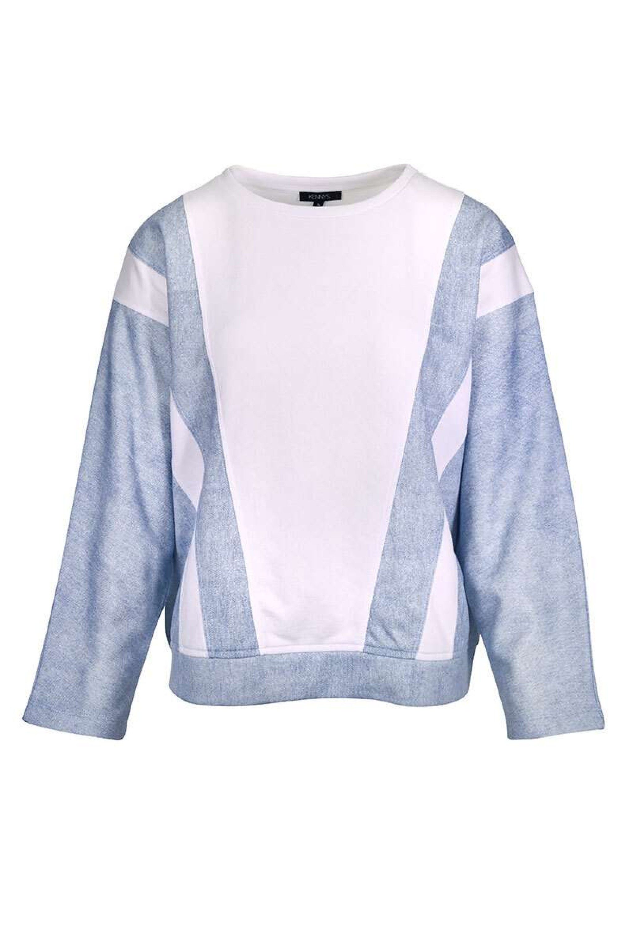 Kenny S. Rundhalspullover 3/4 A. PATCHSW. DENIM