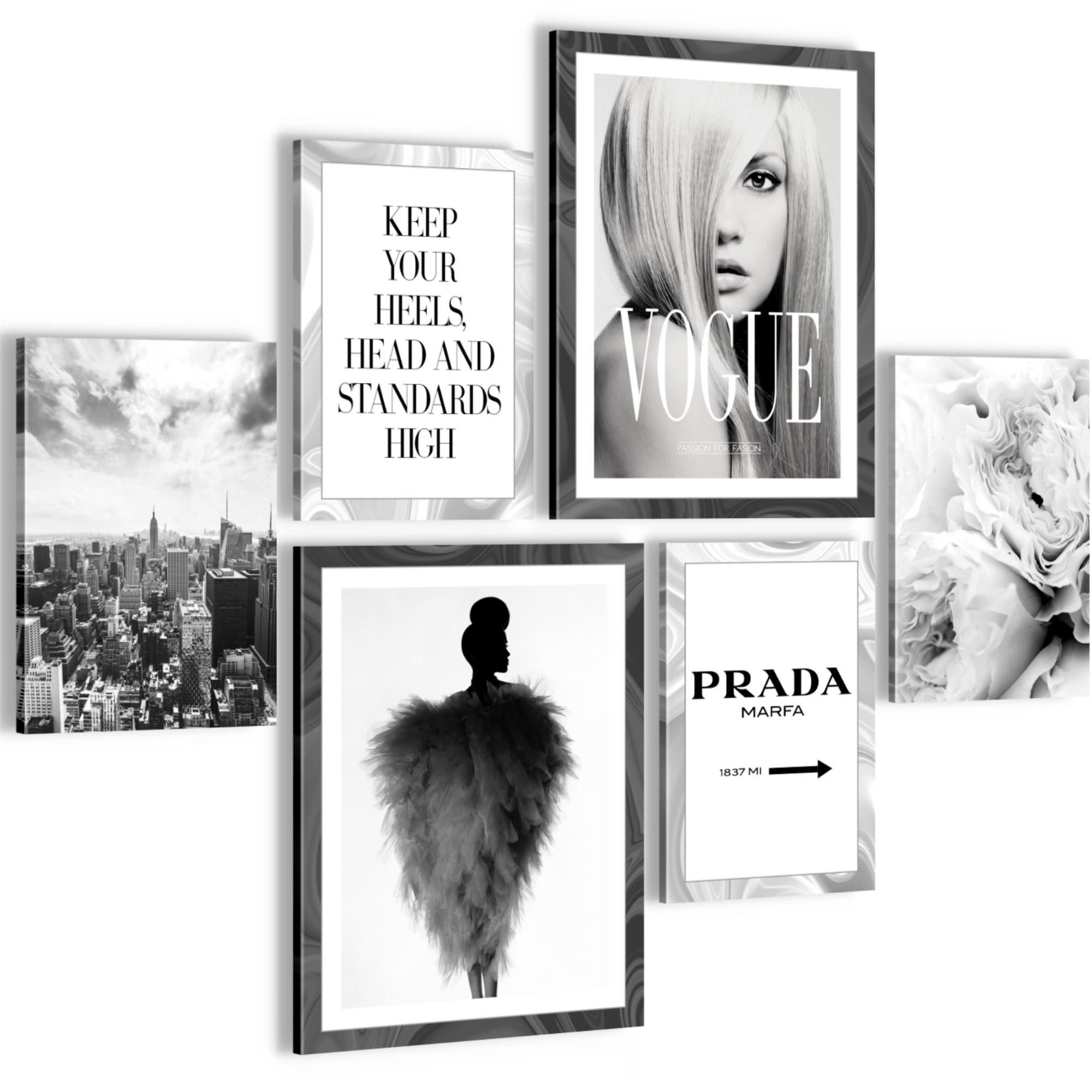 Novart Wandbild Fashion Beauty AUFHÄNGFERTIG Modern Deko Mädchen Teenager N015763a, 102L x 84B cm