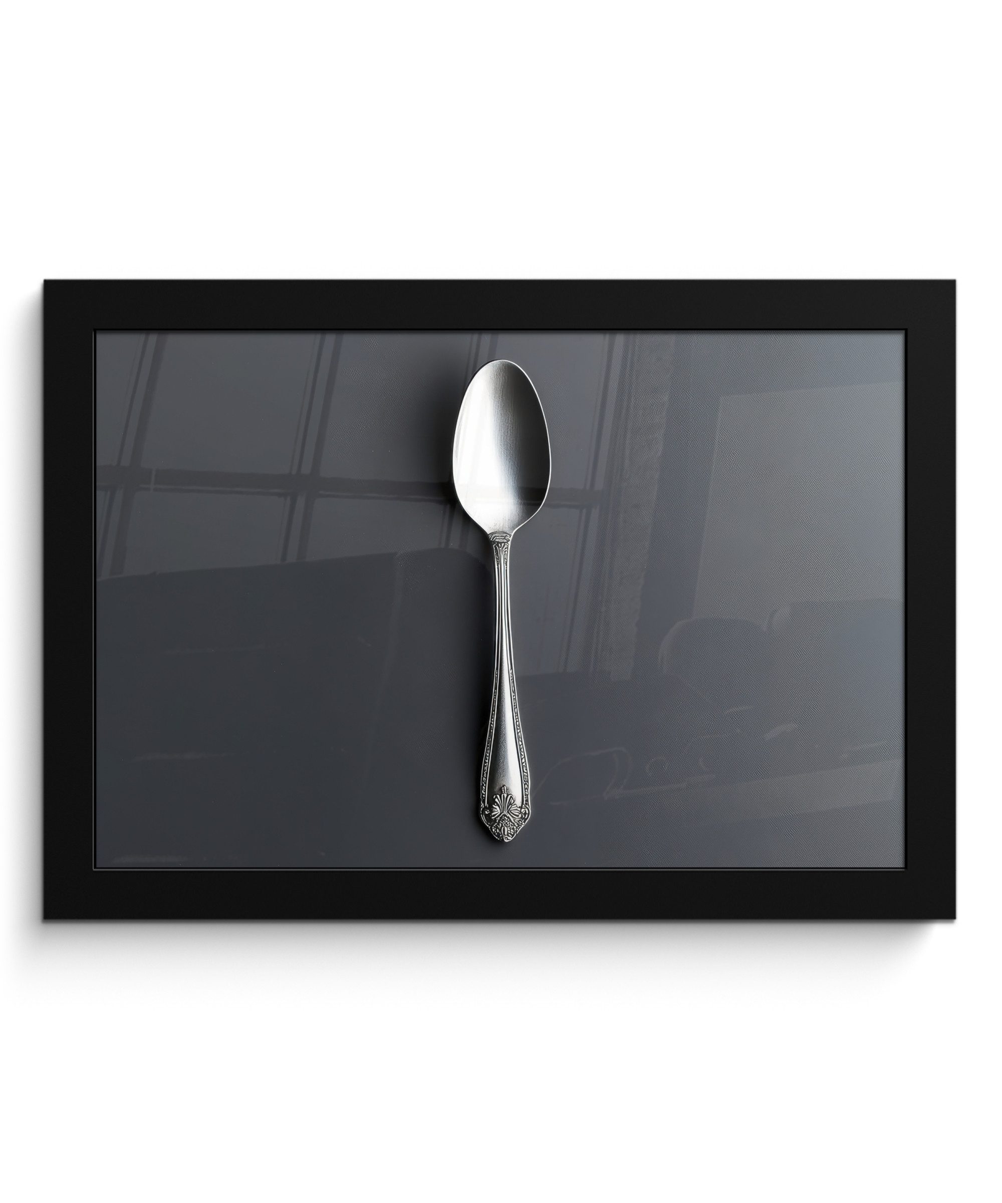 Poster Silber - Metall - Löffel