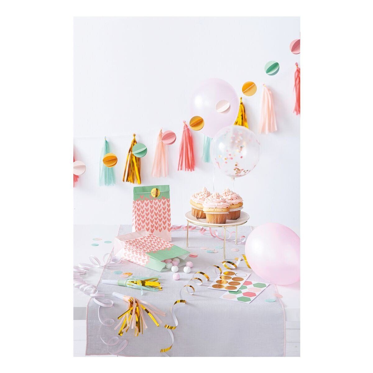 Folia Girlande Pastell Party with Style, 41-tlg. Party-Deko-Set