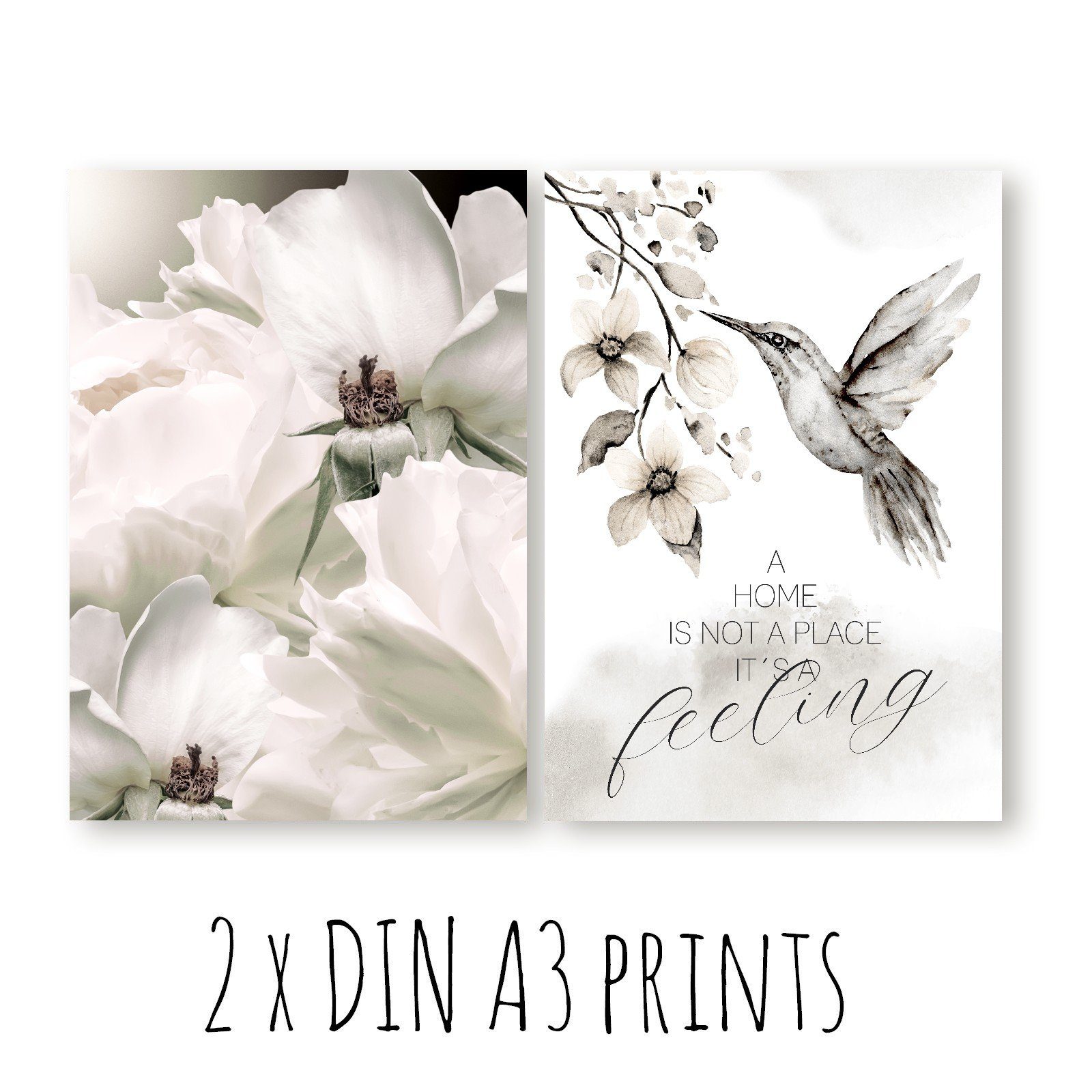 homestyle-accessoires Poster Wandbilder Bilderwand Bilder 10erSet FAMILY IS günstig online kaufen