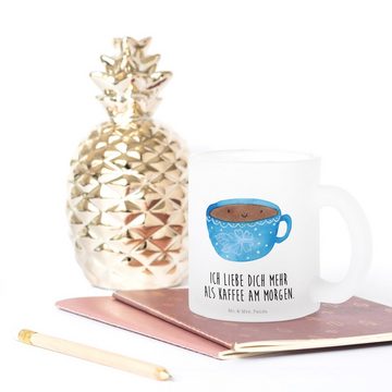 Mr. & Mrs. Panda Teeglas Kaffee Tasse - Transparent - Geschenk, Geschmack, lustige Sprüche, Ti, Premium Glas, Liebevolle Gestaltung