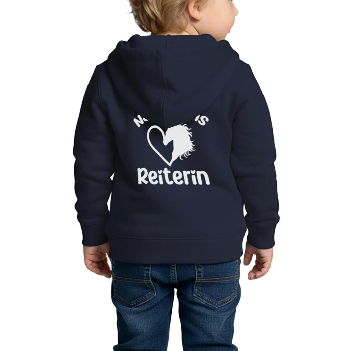 Sweatjacke Nachwuchs Reiterin, Pferdeliebe Mädchen Kinder Premium Organic Zip Ho