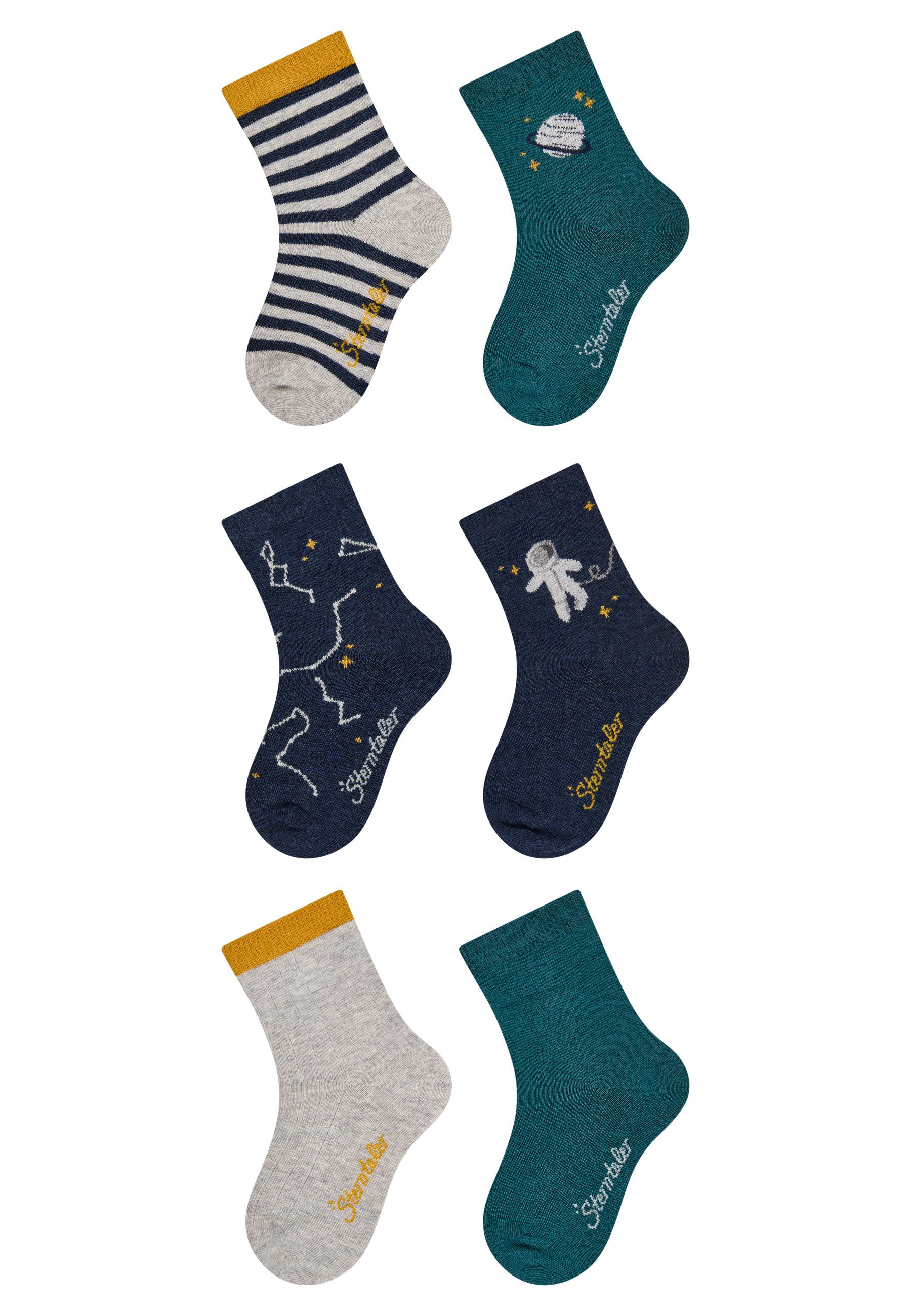 Sterntaler® Feinsöckchen Socken 6er-Pack Ringel (6-Paar, 6er-Pack)