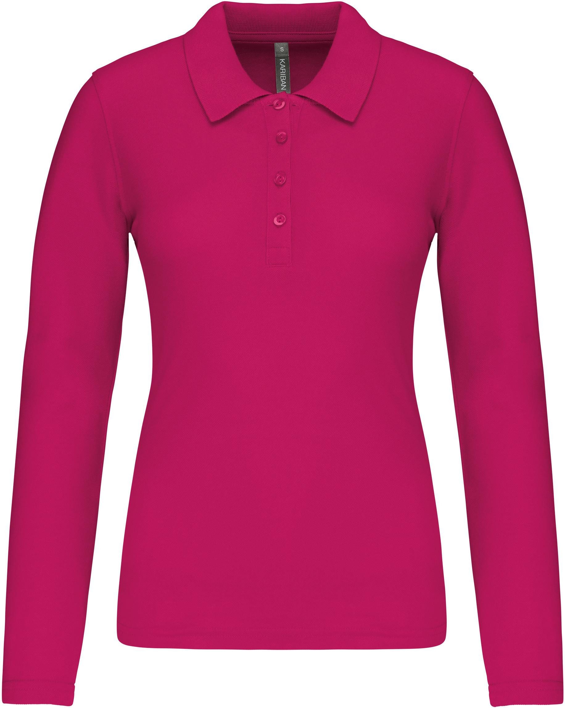 Kariban Langarm-Poloshirt Damen Langarm-Polohemd. Baumwollpiqué günstig online kaufen
