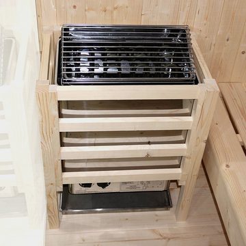 HOME DELUXE Sauna SHADOW - XL, BxTxH: 200,00 x 150,00 x 190,00 cm, 42 mm, für bis zu 5 Personen, inkl. 8 kW Saunaofen, hochwertige Fichte