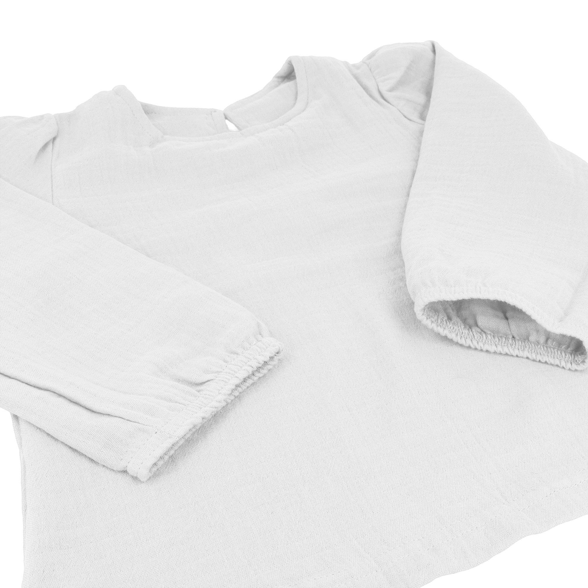 MAXIMO Shirtbluse GOTS MINI GIRL-Bluse langer Ärmel, Musselin (1-tlg)