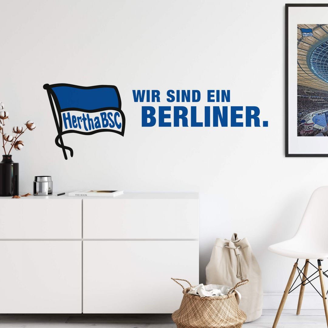 Wall-Art Wandtattoo Hertha BSC (1 St) Logo Schriftzug