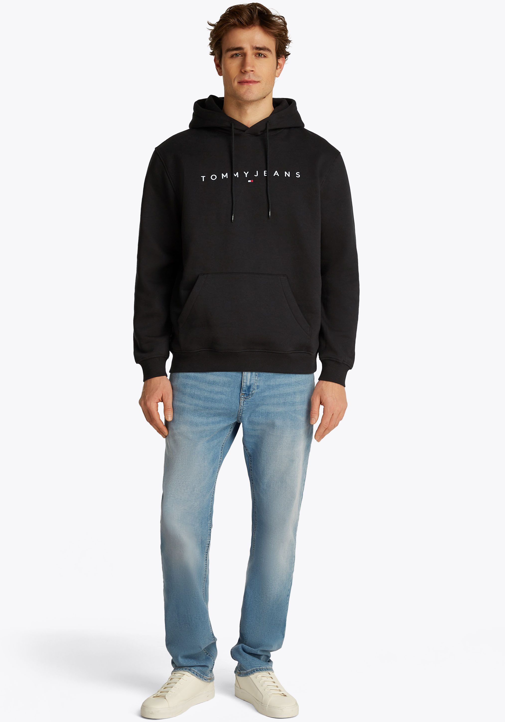 Tommy Jeans Hoodie TJM REG LINEAR LOGO HOODIE EXT mit Logo-Stickerei