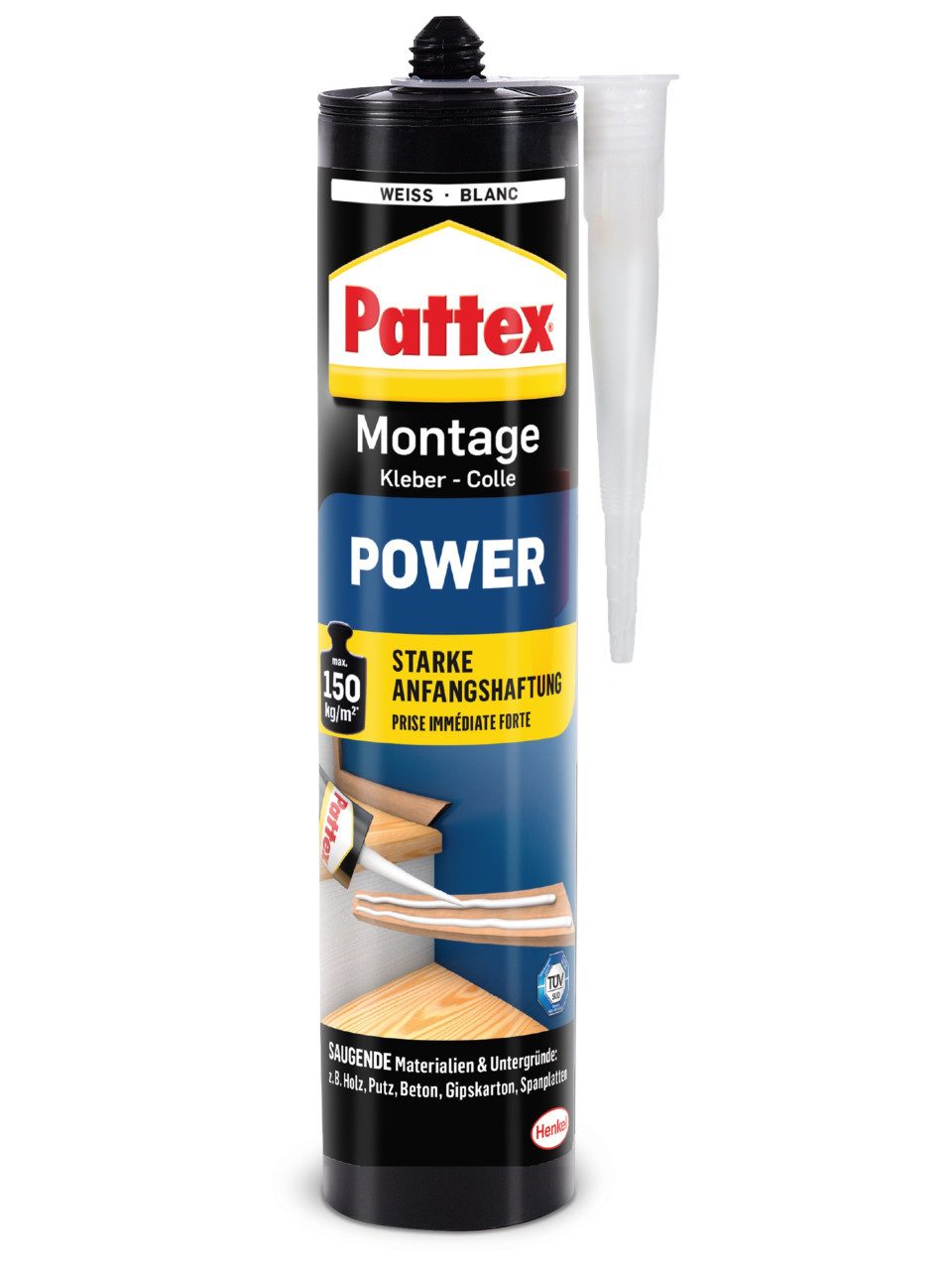 Pattex Baukleber Montagekleber Power Kartusche starke Anfangshaftung 370 g günstig online kaufen