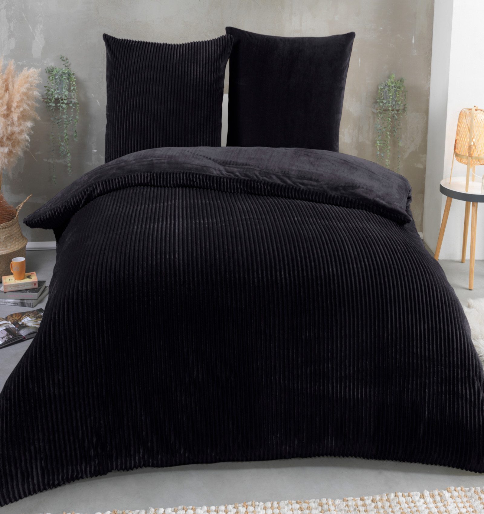 Kuscheli Wendebettwäsche 155x220 + 80x80 cm günstig online kaufen