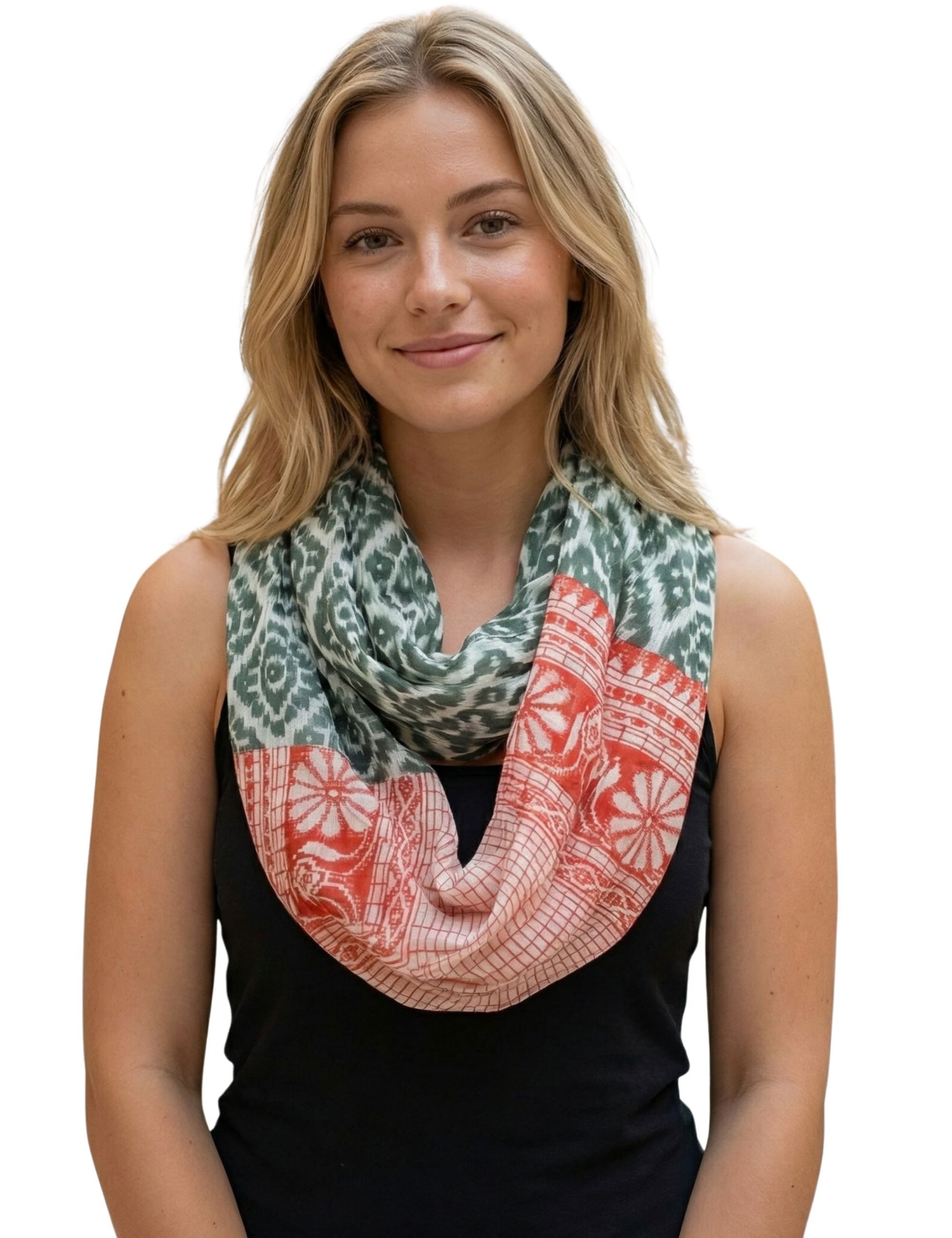 Sunsa Halstuch Damen Loop Schal. 100% Baumwolle Schlauchschal. Loopschal, A günstig online kaufen