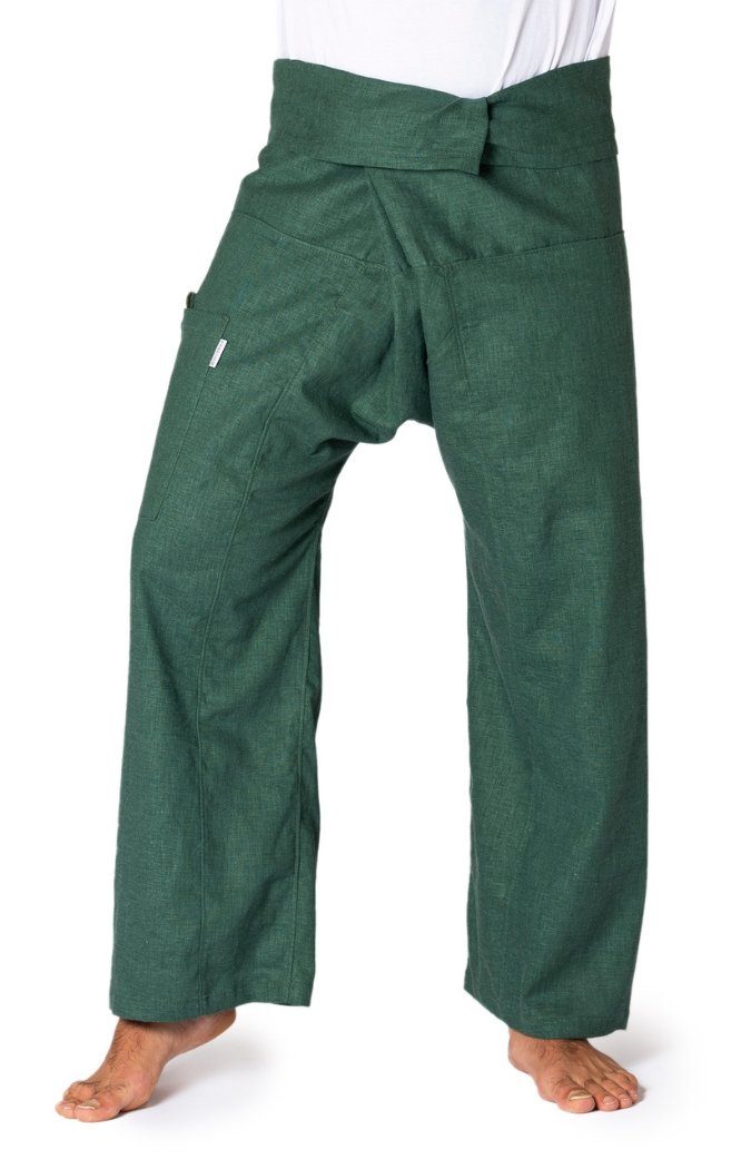 Wellnesshose Thai Fischerhose Hanf bequeme Unisex Wickelhose aus Hanf