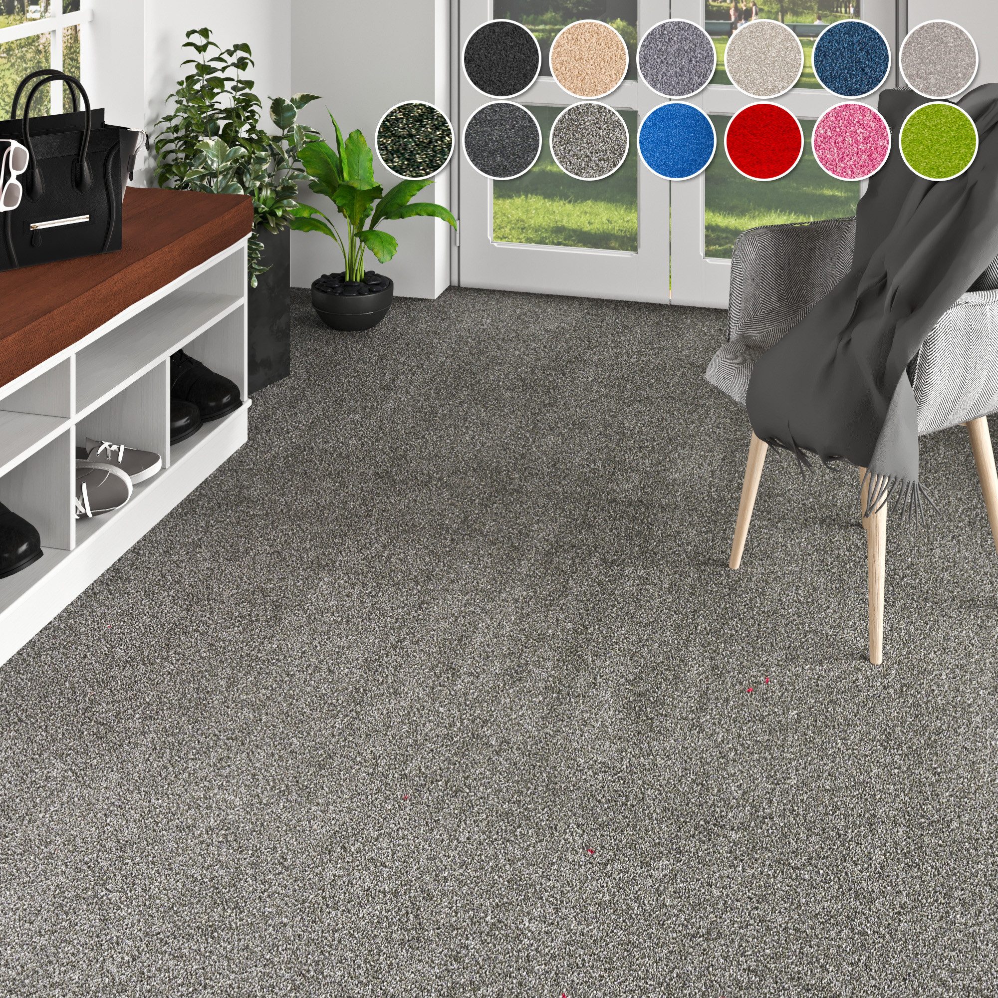 my home Teppichboden »Zephyra, Schlinge, Made in Netherlands«, rechteckig, günstig online kaufen