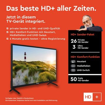 Telefunken D32H550X1CWT LCD-LED Fernseher (80 cm/32 Zoll, HD-ready, Smart TV, HDR10, Triple-Tuner, Dolby Audio, 6 Monate HD+ gratis)