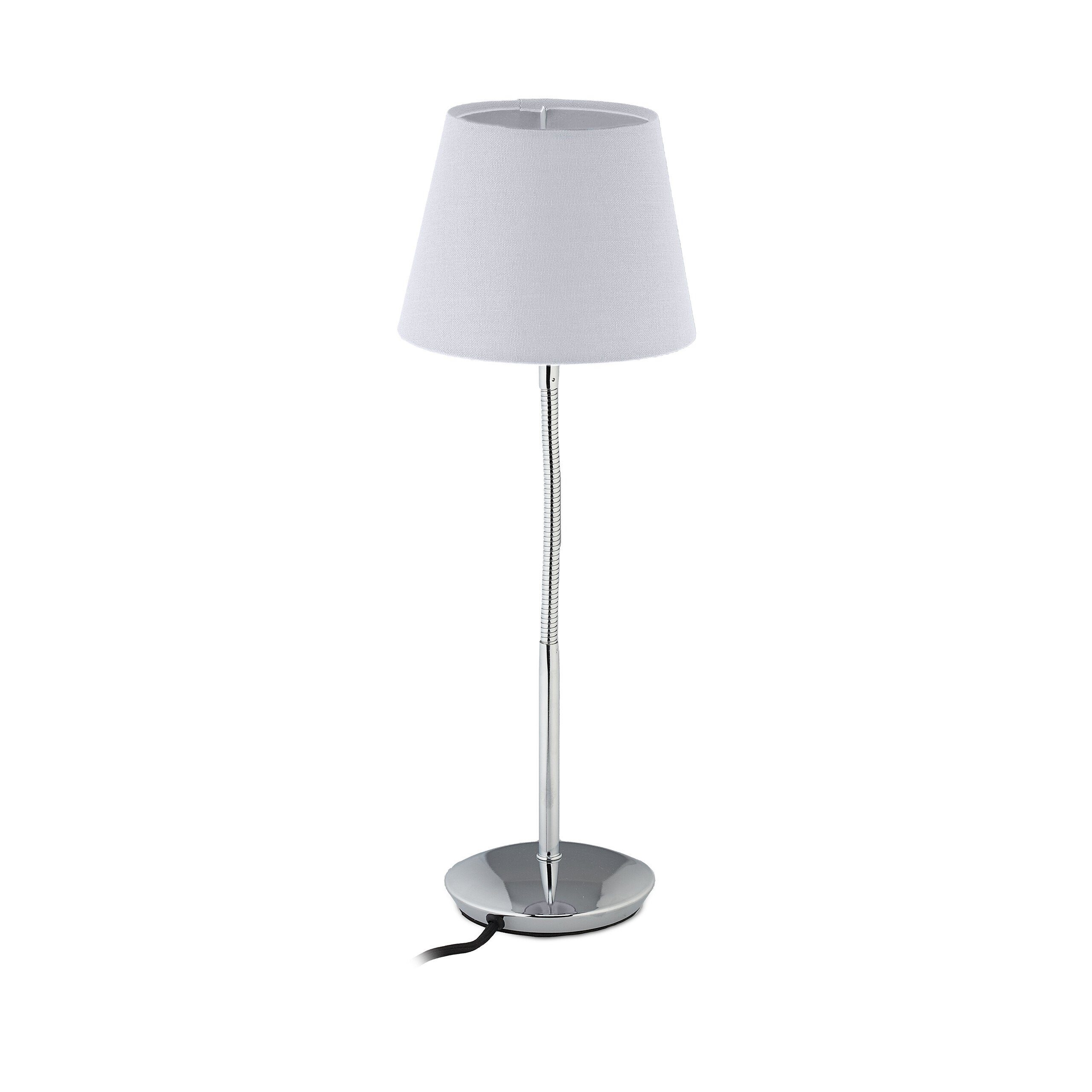relaxdays Tischleuchte Flexible Tischlampe mit Stoffschirm, günstig online kaufen