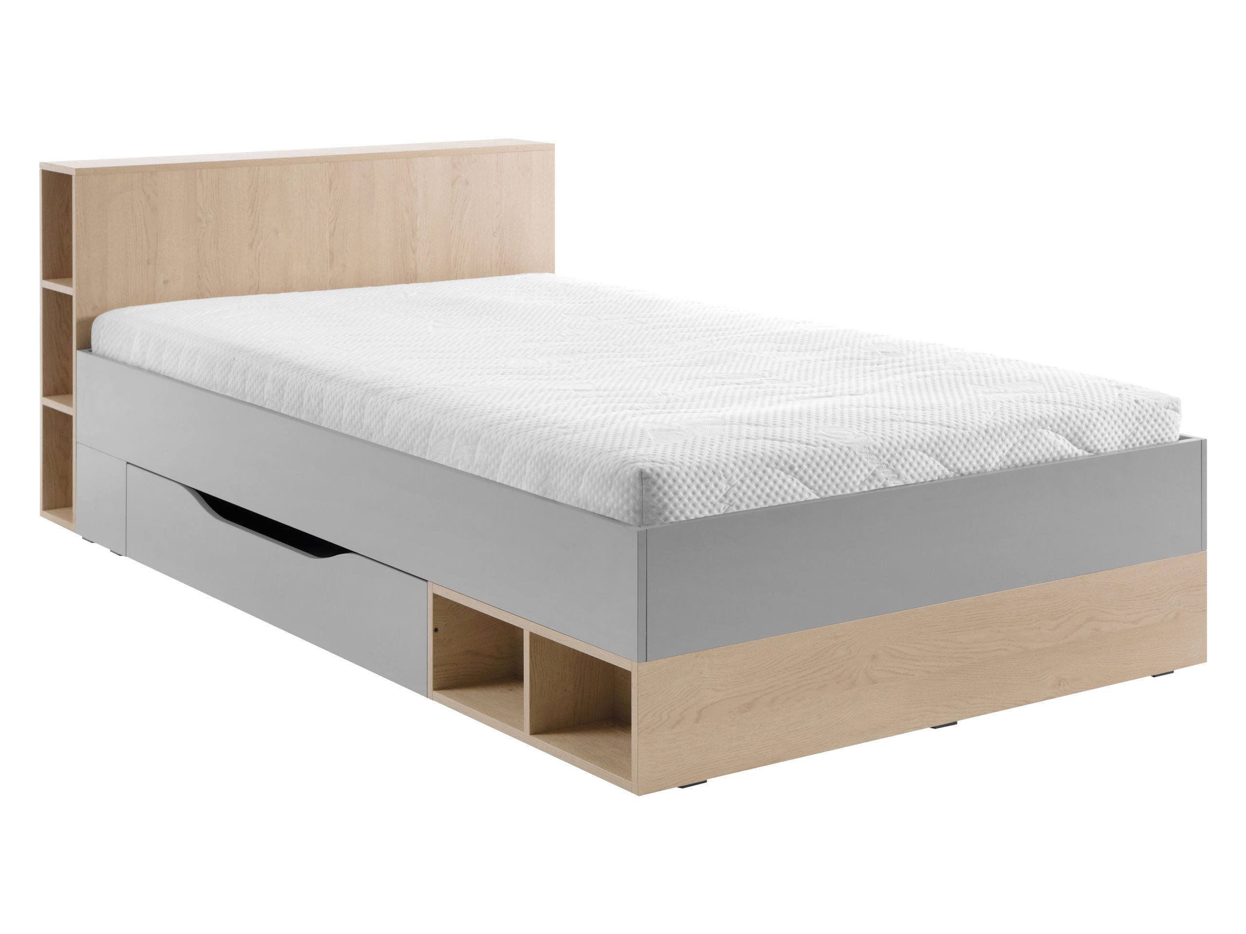MIRJAN24 Jugendbett Oro OR06 (mit Bettschublade), 120x200 cm, Platte mit Ventilationsöffnungen