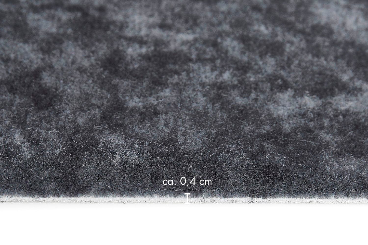 25 robust 4 cm, Stück (4 Höhe: quadratisch, Nadelfilz, Andiamo, & qm) mm, selbstklebend, 40x40 strapazierfähig, dunkelgrau Teppichfliese Colmar