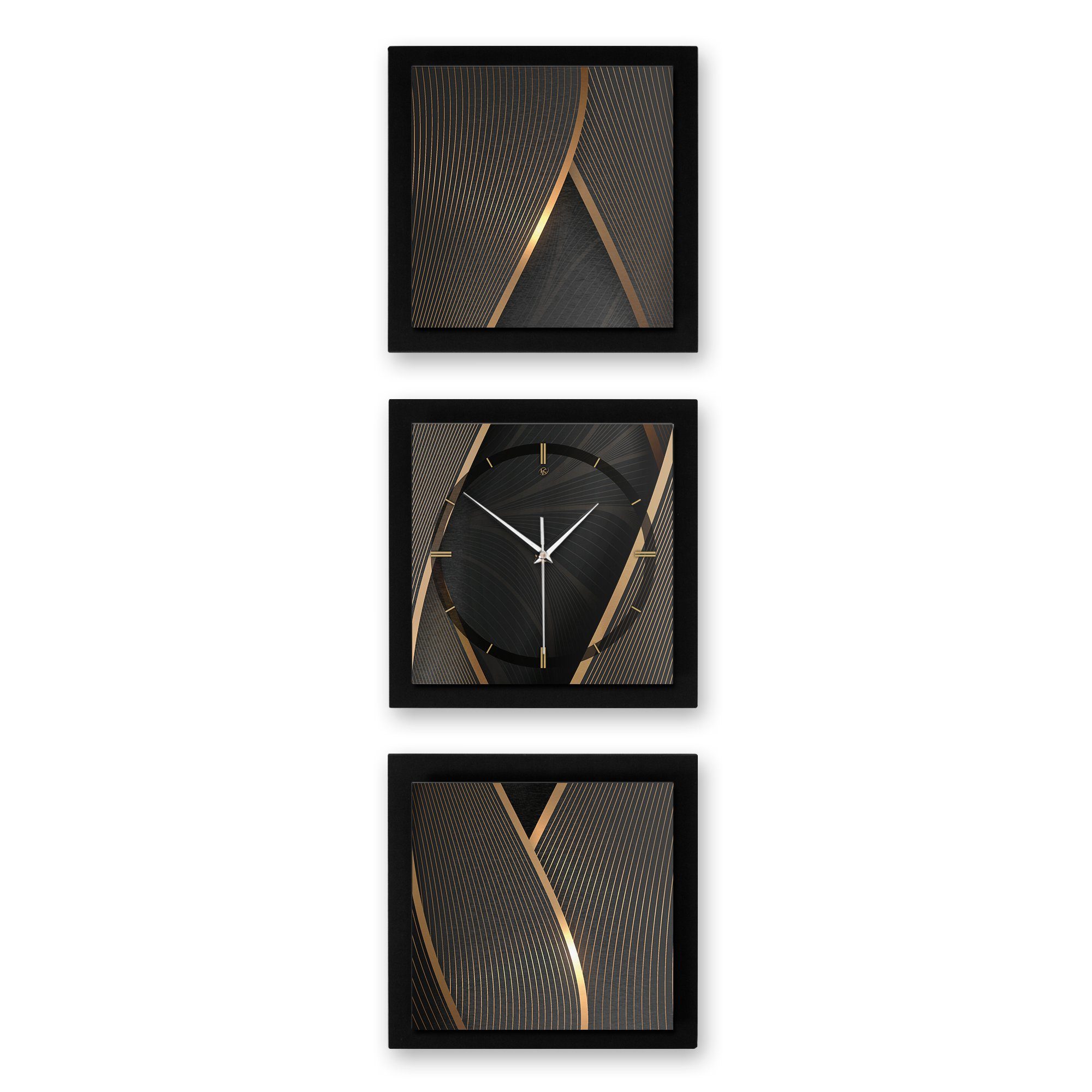Kreative Feder Wanduhr Elegant Lines (ohne Ticken; Funk- oder Quarzuhrwerk; elegant, außergewöhnlich, modern) Hochformat 150x50cm