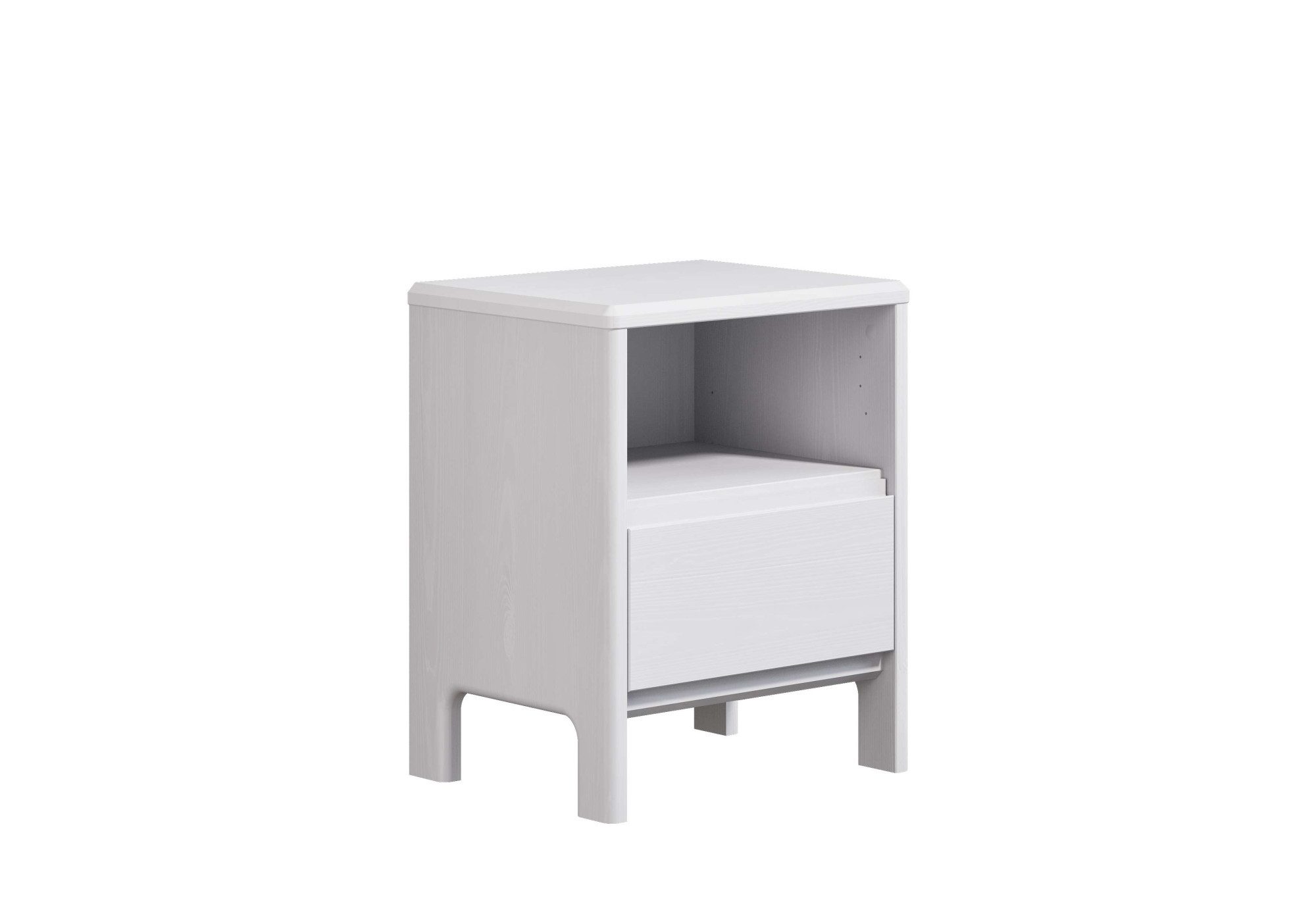 OTTO home Nachttisch Luven, aus massiver Kiefer, mit 1 Schublade, Breite 44 cm