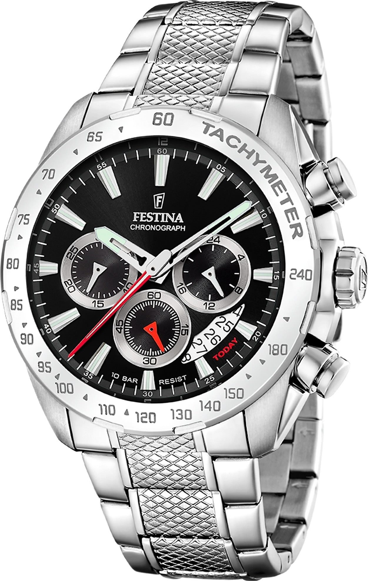Quarzuhr Festina Herrenuhr Edelstahl silber