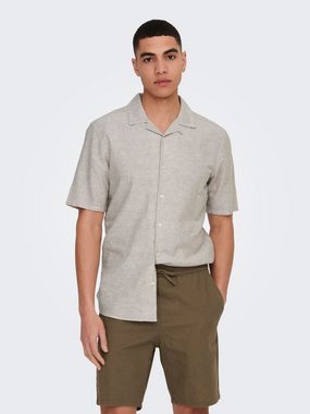 ONLY & SONS Kurzarmhemd ONSCAIDEN SS SOLID RESORT LINEN NOOS